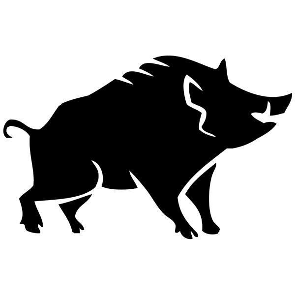 Adesivo Cinghiale Panoramico 25x14 Cm | Per Auto, Camper E Superfici Lisce | Antivento E Anti UV