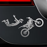 Autocollant Sticker, Voiture, Moto Motocross Acrobatique