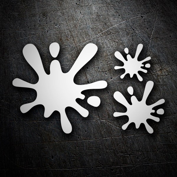 Autocollants: Kit 3X Splash Peinture Splat 9