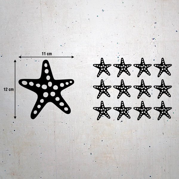 Stickers muraux: Kit 12X étoile de mer