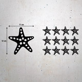 Stickers muraux: Kit 12X étoile de mer 3