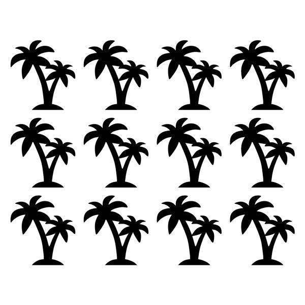 Stickers muraux: Kit 12X palmiers