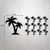 Stickers muraux: Kit 12X palmiers 3