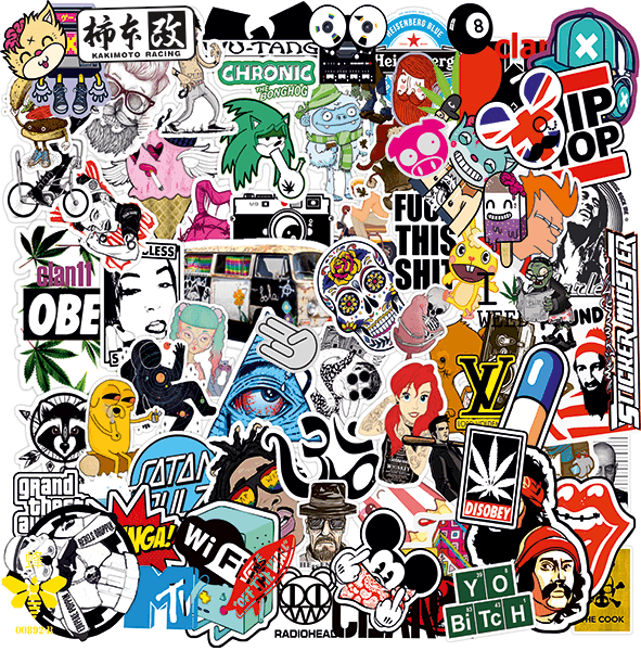 Autocollants: Autocollant Stickerbomb collage