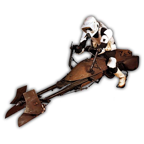 Stickers muraux: Scout trooper sur speeder bike