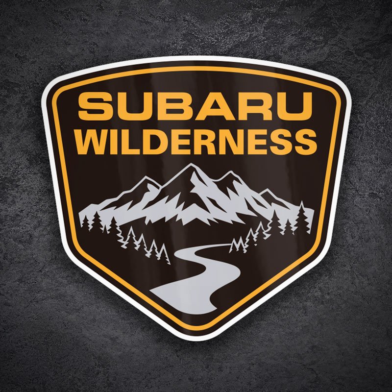 Autocollants: Escudo Subaru Wilderness con Monta&ntilde;as