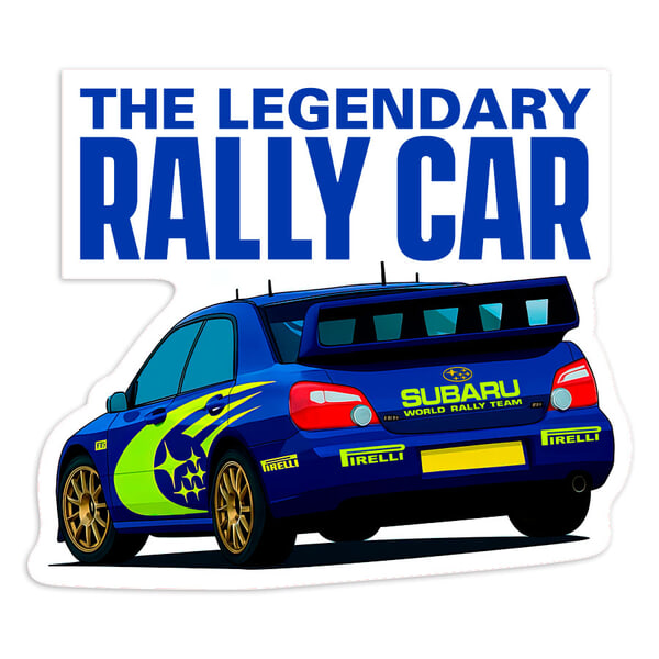 Autocollants: Voiture de Rallye L&eacute;gendaire Subaru WRC