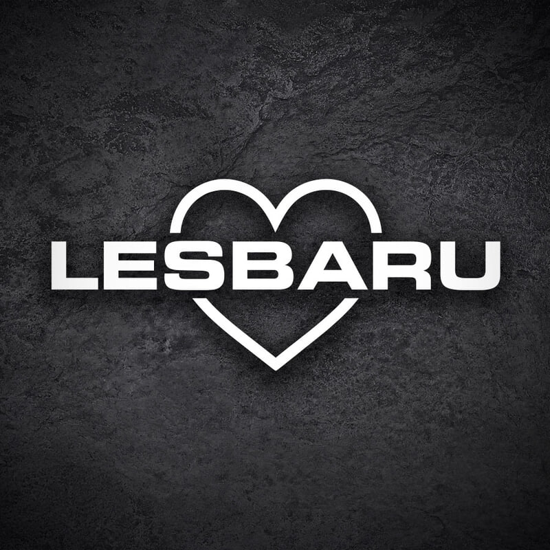 Autocollants: LESBARU Cœur Fierté Lesbienne