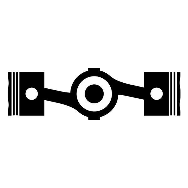 Autocollants: Moteur Boxer Subaru avec Texte 'Symmetrical AWD'