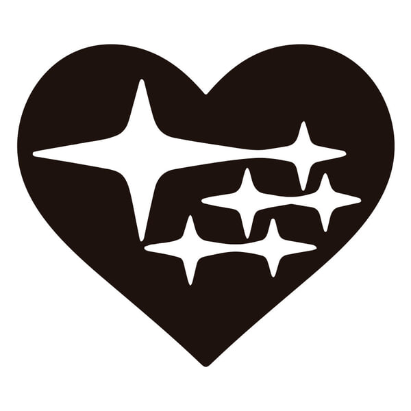 Autocollants: Cœur de Subaru