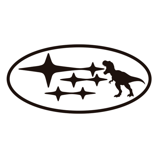 Autocollants: Dinosaure T-Rex Subaru Fan Art