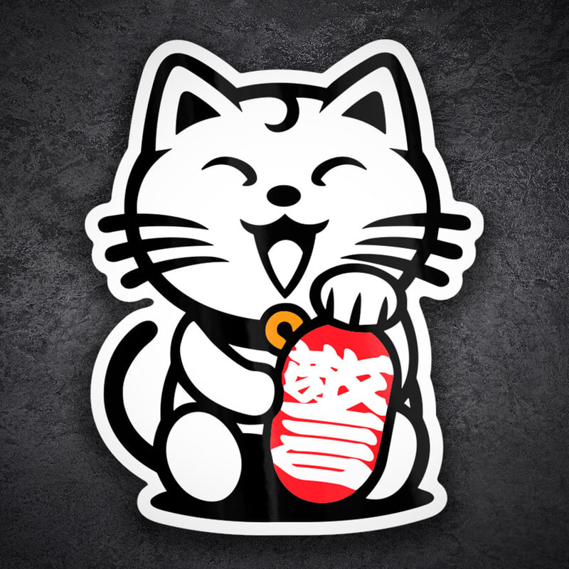 Autocollants: Chat Porte-Bonheur Maneki-neko