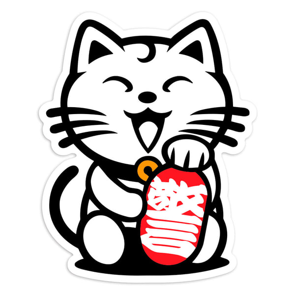 Autocollants: Chat Porte-Bonheur Maneki-neko
