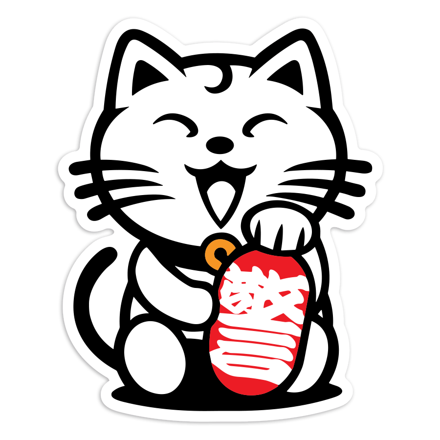 Autocollants: Chat Porte-Bonheur Maneki-neko