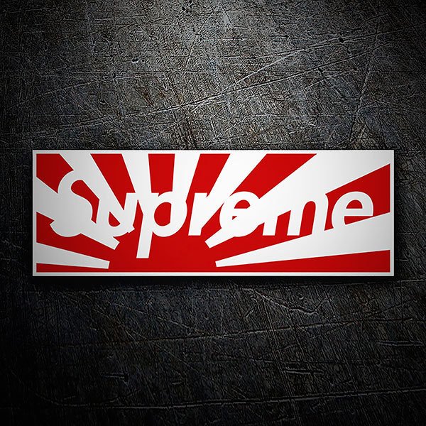 Autocollants: Supreme drapeau japonais