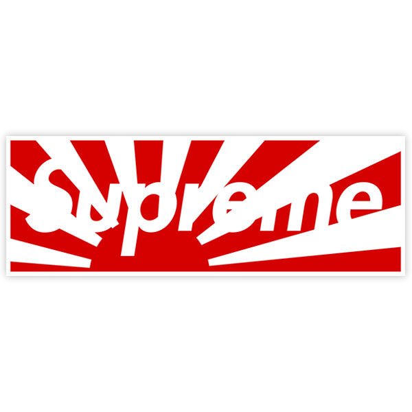 Autocollants: Supreme drapeau japonais