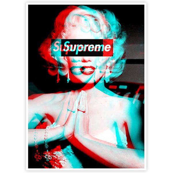 Autocollants: Supreme Marilyn 3D