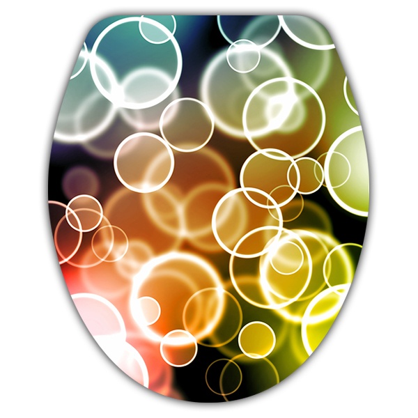 Stickers muraux: couvercle wc Cercles colorés