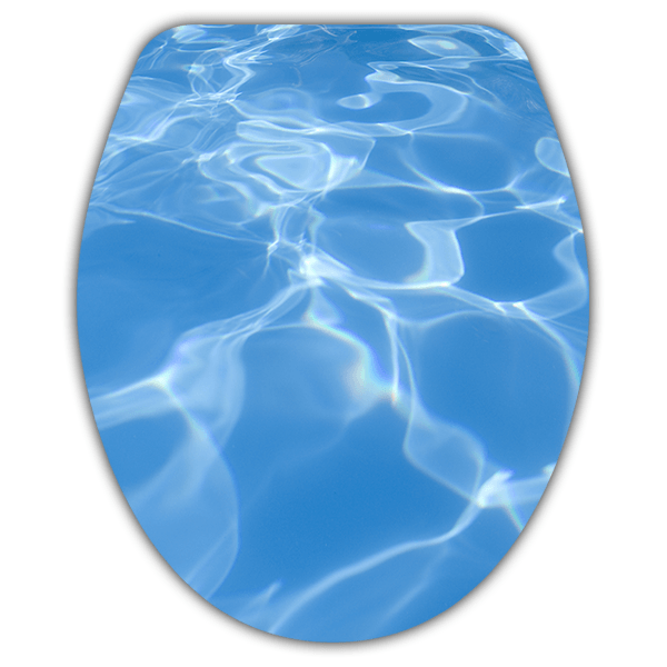 Stickers muraux: Couvercle wc eau de piscine