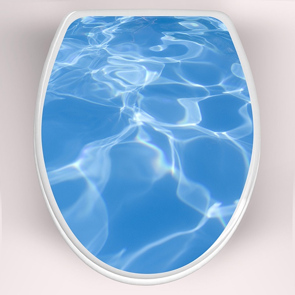 Stickers muraux: Couvercle wc eau de piscine