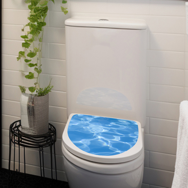 Stickers muraux: Couvercle wc eau de piscine