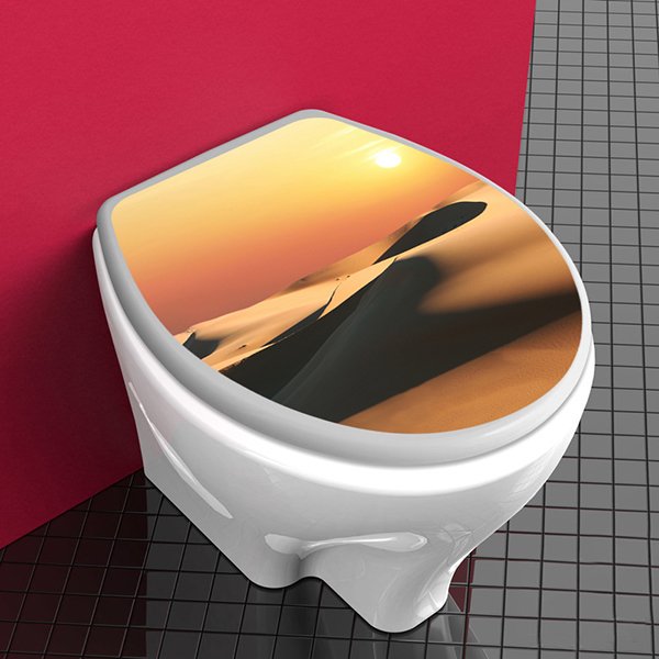 Stickers muraux: Couvercle wc désert