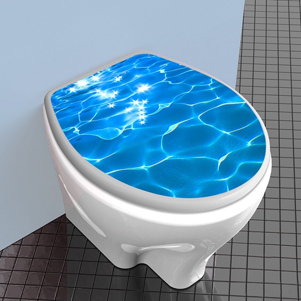 Stickers muraux: couvercle wc Réflexion de l’eau