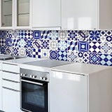 Stickers muraux: Kit 48 uds Carrelage mural Bleu 3