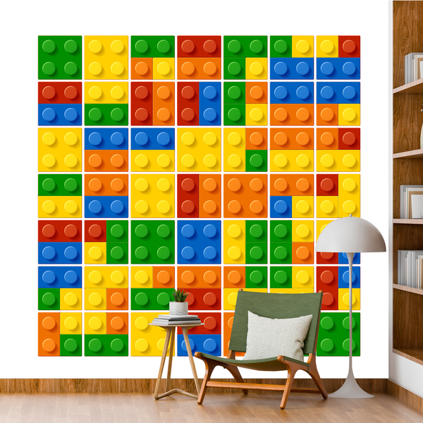 Stickers muraux: Kit 49 carrelage Lego salle de bain 1