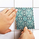 Stickers muraux: Kit 48 carrelage vert salle de bain 5