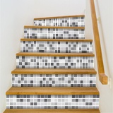Stickers muraux: Kit 48 stickers pour Carrelage mosaïque grise 3