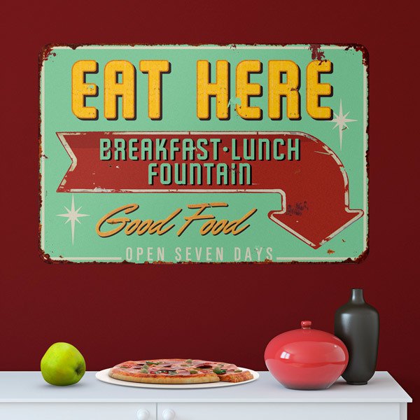 Stickers muraux: Eat Here Good Food