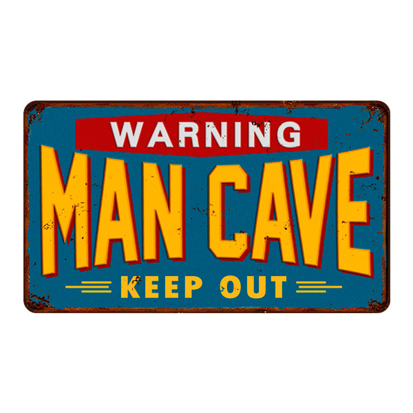 Stickers muraux: Warning Man Cave