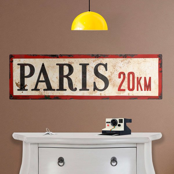 Stickers muraux: Paris 20 km