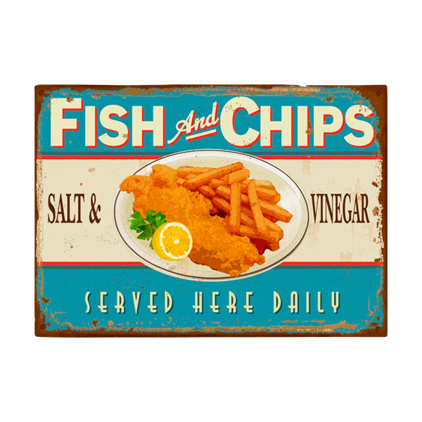 Stickers muraux: Fish and Chips