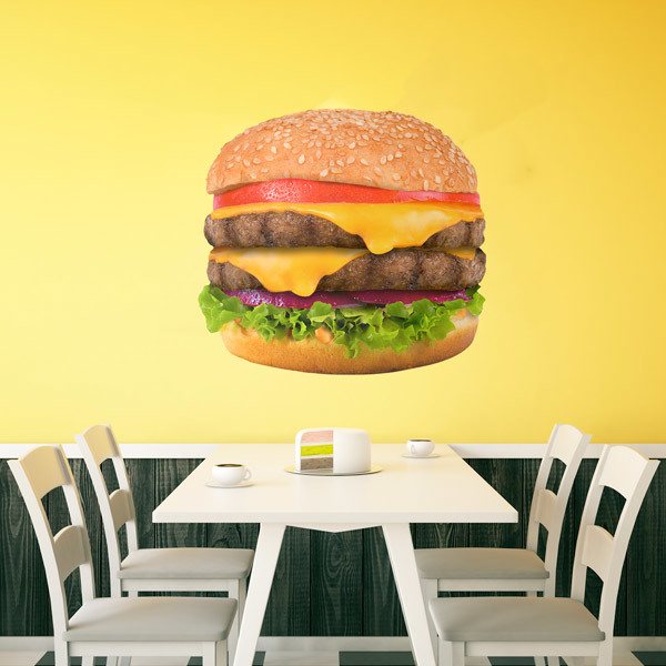 Stickers muraux: Double Burger