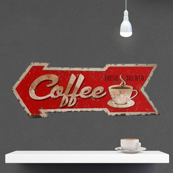 Stickers muraux: Coffe Fresh Brewed
