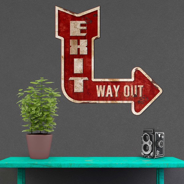 Stickers muraux: Exit Way Out 1