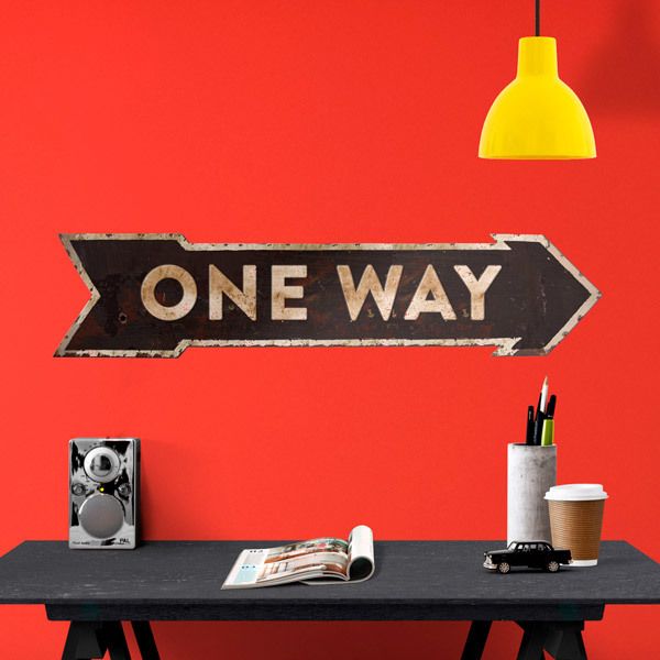 Stickers muraux: One Way