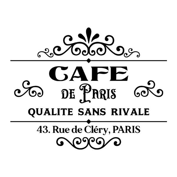 Stickers muraux: Café de Paris, 43 Rue de Cléry