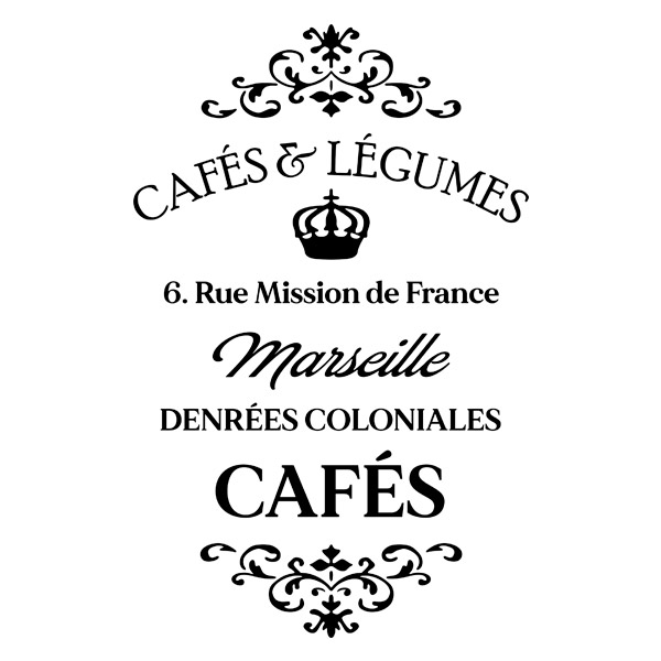 Stickers muraux: Cafes & Legumes