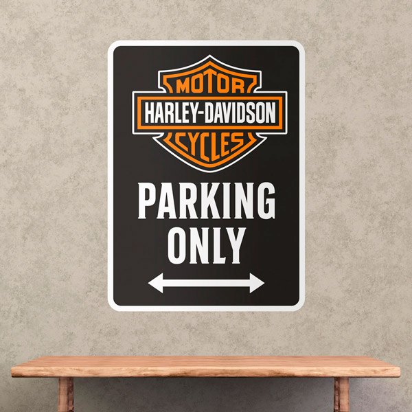 Stickers muraux: Harley Davidson Parking Only