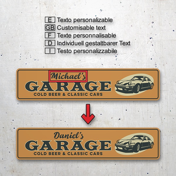 Stickers muraux: Garage Personnalisé