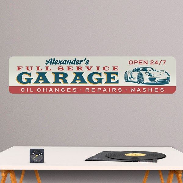 Stickers muraux: Garage Full Service Personnalisé