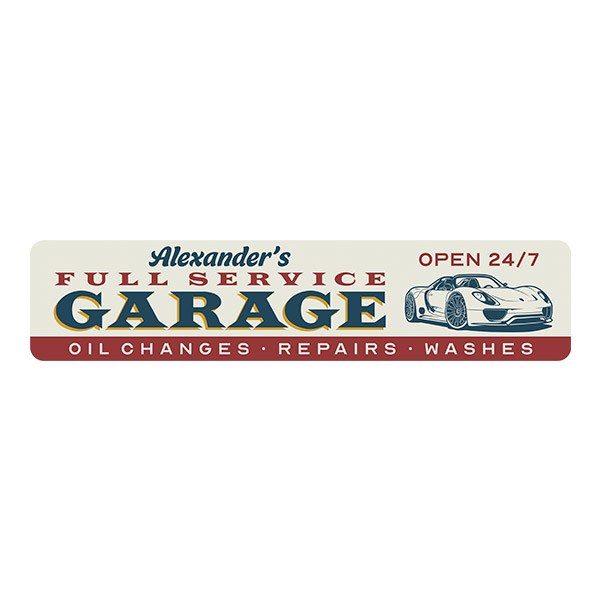 Stickers muraux: Garage Full Service Personnalisé