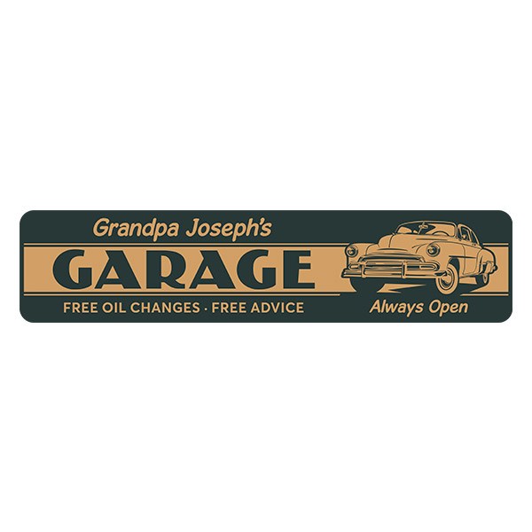 Stickers muraux: Garage Always Open Personnalisé