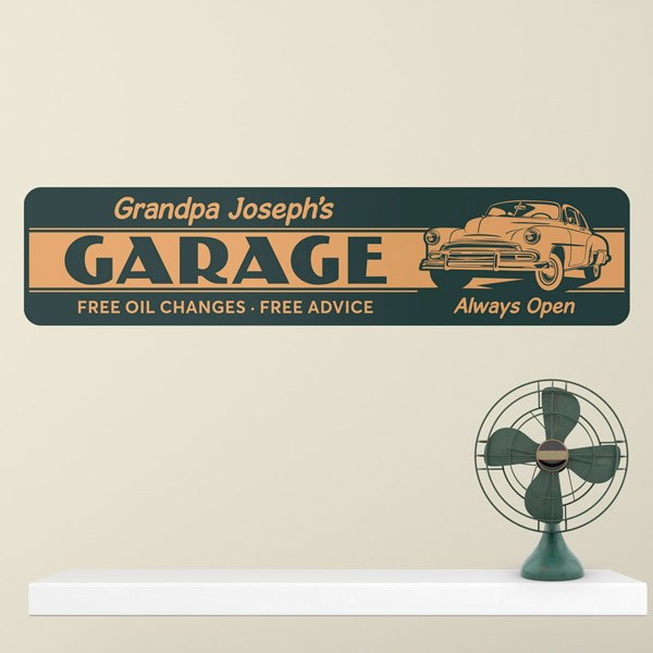 Stickers muraux: Garage Always Open Personnalisé