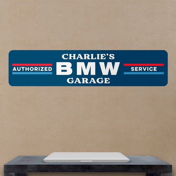 Stickers muraux: Garage BMW Personnalisé