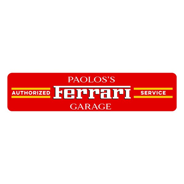 Stickers muraux: Ferrari Garage Personnalisé