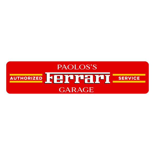 Stickers muraux: Ferrari Garage Personnalisé